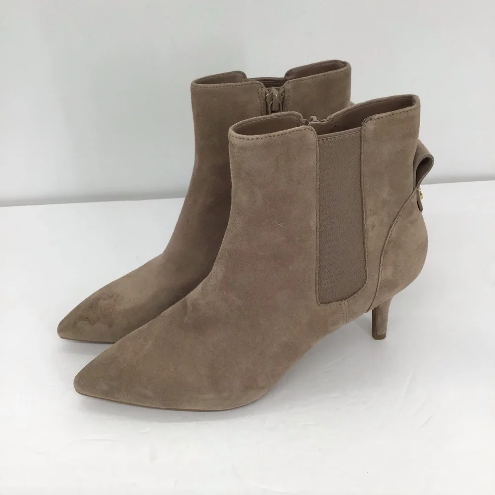 Cole Haan NWOT Go-To Park Suede Leather Boot In Irish Coffee Taupe Size 6.5 - Picture 2 of 10